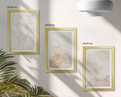 3-piece wall art set Fashionable textures in pastel light colors