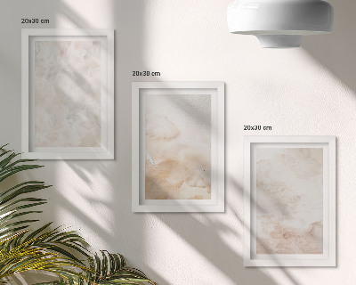 3-piece wall art set Fashionable textures in pastel light colors