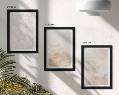 3-piece wall art set Fashionable textures in pastel light colors