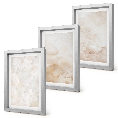 3-piece wall art set Fashionable textures in pastel light colors