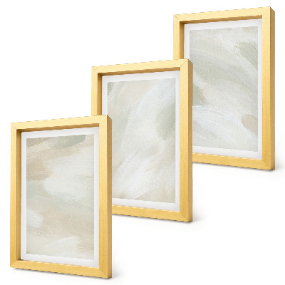 Framed triptych Bright abstract paints on canvas, delicate boho style