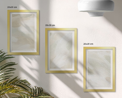 Framed triptych Bright abstract paints on canvas, delicate boho style