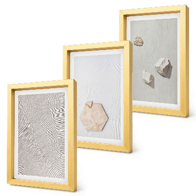 3-piece wall art set Light textures on the sand, delicate boho style