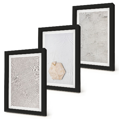 Photo frame wall Light textures on the sand, delicate boho style