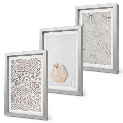 Photo frame wall Light textures on the sand, delicate boho style