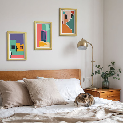 Photo frame wall Colorful illustrations of the city in a modern style