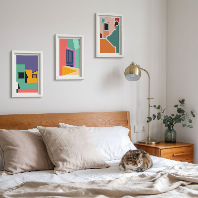 Photo frame wall Colorful illustrations of the city in a modern style