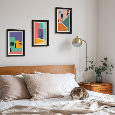 Photo frame wall Colorful illustrations of the city in a modern style