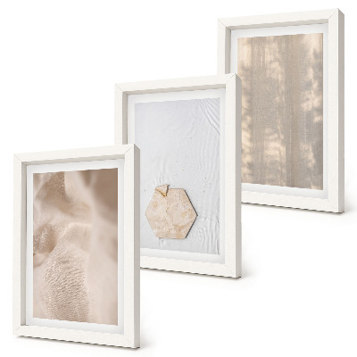 Framed triptych Subtle textures in a natural boho style