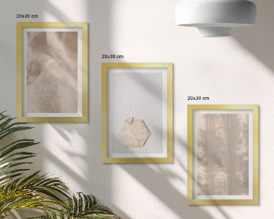 Framed triptych Subtle textures in a natural boho style