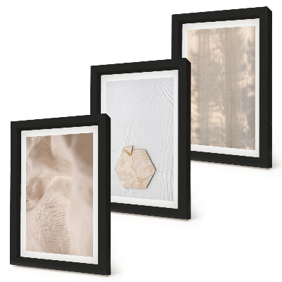 Framed triptych Subtle textures in a natural boho style
