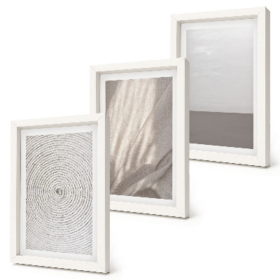 3-piece wall art set Delicate natural textures in boho style