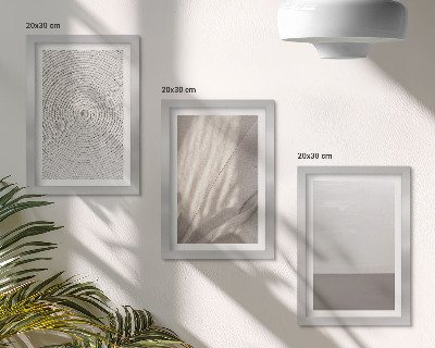 3-piece wall art set Delicate natural textures in boho style