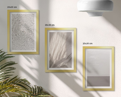 3-piece wall art set Delicate natural textures in boho style