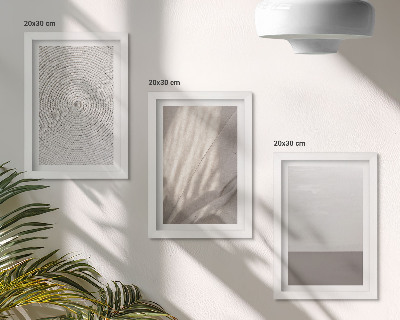 3-piece wall art set Delicate natural textures in boho style