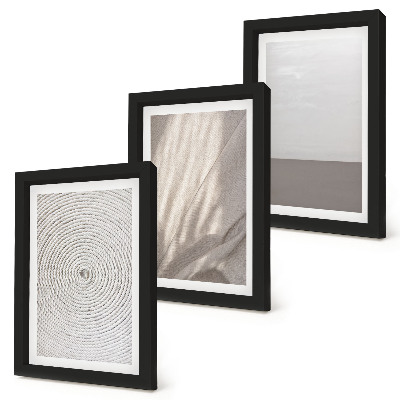 3-piece wall art set Delicate natural textures in boho style