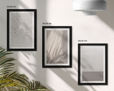 3-piece wall art set Delicate natural textures in boho style