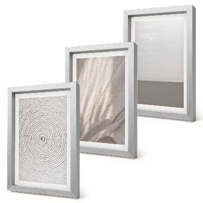 3-piece wall art set Delicate natural textures in boho style
