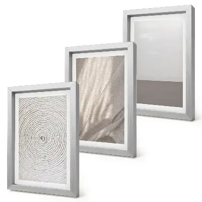 3-piece wall art set with delicate natural textures in a boho style