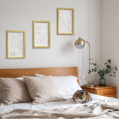 3-piece wall art set White spots on canvas minimalist backgrounds
