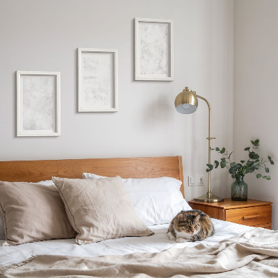 3-piece wall art set White spots on canvas minimalist backgrounds