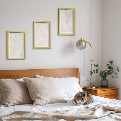 Photo frame wall Stone pastel structures of white marble