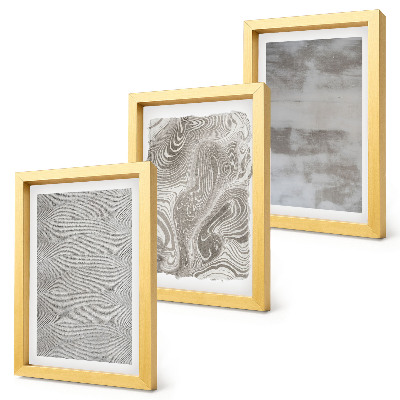 Framed triptych Industrial structures abstract design