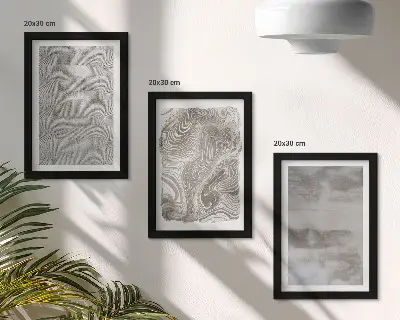 Industrial structures abstract design framed triptych
