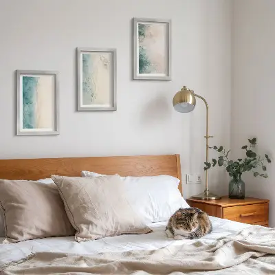 3-piece wall art set minimalist spilled watercolor print on canvas