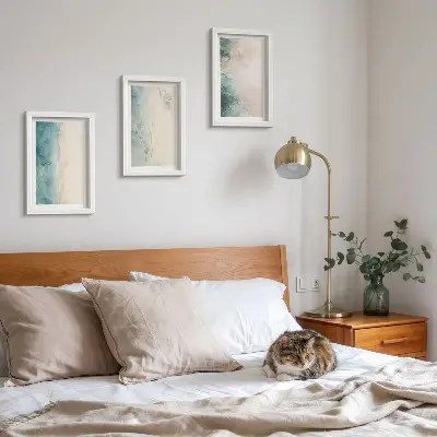 3-piece wall art set minimalist spilled watercolor print on canvas