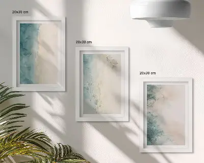 3-piece wall art set minimalist spilled watercolor print on canvas