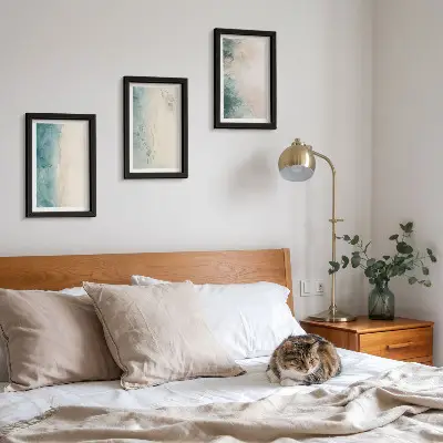 3-piece wall art set minimalist spilled watercolor print on canvas