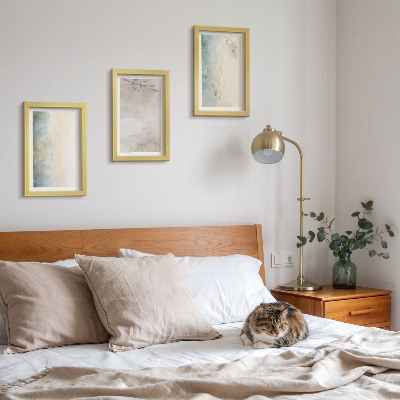 3-piece wall art set Delicate cardboards of watercolor paints