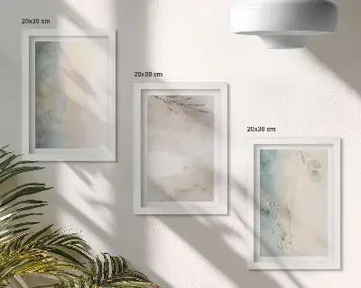 3-piece watercolor paint wall art set delicate cardboard prints