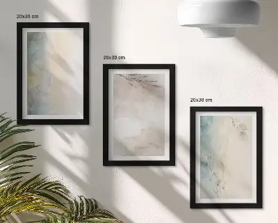 3-piece watercolor paint wall art set delicate cardboard prints