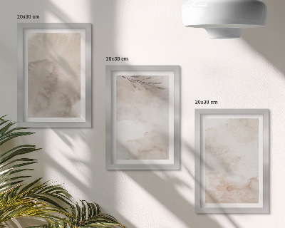 Photo frame wall Spilled watercolor paints texture boho style