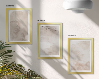 Photo frame wall Spilled watercolor paints texture boho style