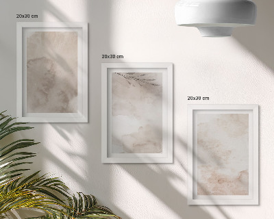 Photo frame wall Spilled watercolor paints texture boho style