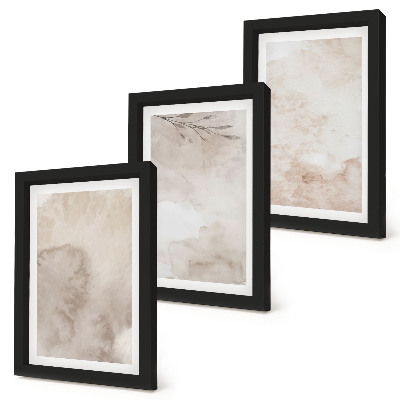 Photo frame wall Spilled watercolor paints texture boho style