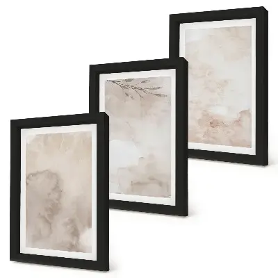 Photo frame wall spilled watercolor paints texture in boho style
