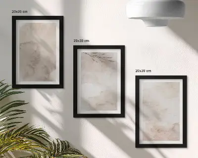 Photo frame wall spilled watercolor paints texture in boho style