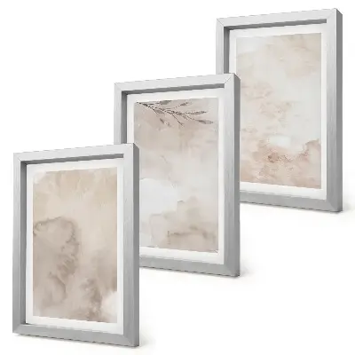 Photo frame wall spilled watercolor paints texture in boho style