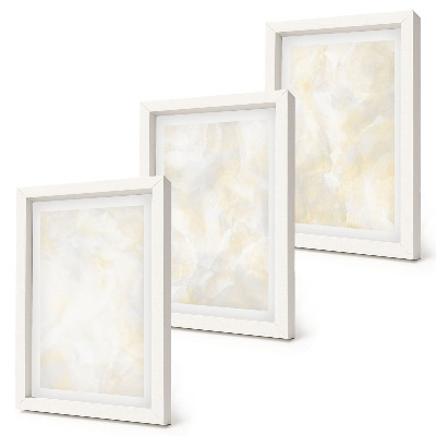 Framed triptych Bright texture paint brush strokes design