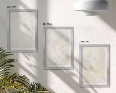 Framed triptych Bright texture paint brush strokes design