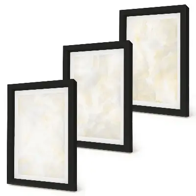 Bright texture paint brush strokes design framed triptych