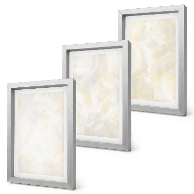 Framed triptych Bright texture paint brush strokes design