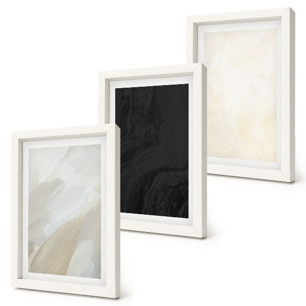 3-piece wall art set Structures in different shades of minimalism