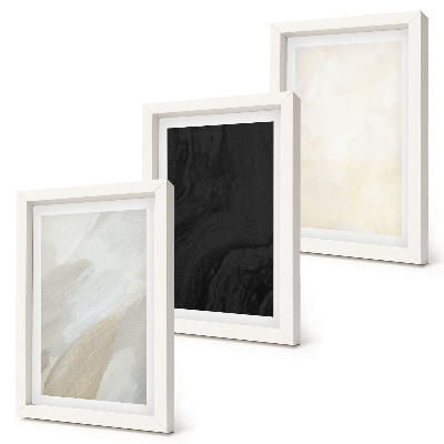 3-piece wall art set Structures in different shades of minimalism