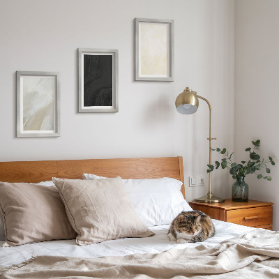 3-piece wall art set Structures in different shades of minimalism