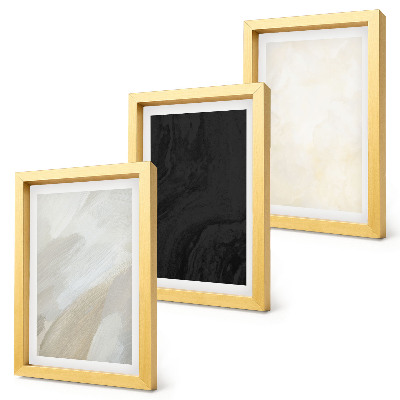 3-piece wall art set Structures in different shades of minimalism